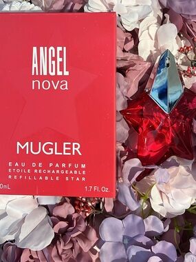Mugler Angel Nova Red Star Bottle with Silver Cap